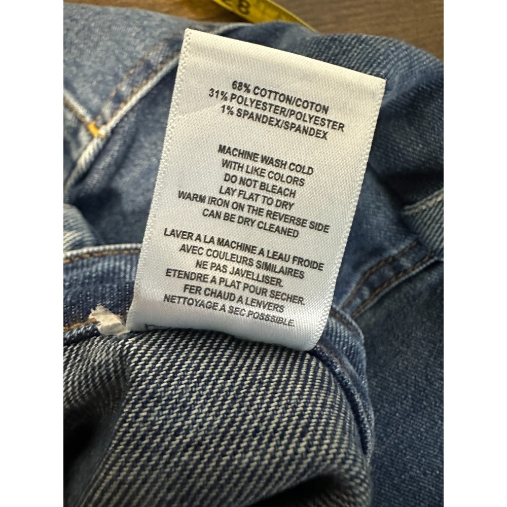 VIGOSS Carpenter Boot Cut Blue Jeans Women's Size 31 Mid Rise Utility Denim EUC - Picture 10 of 14